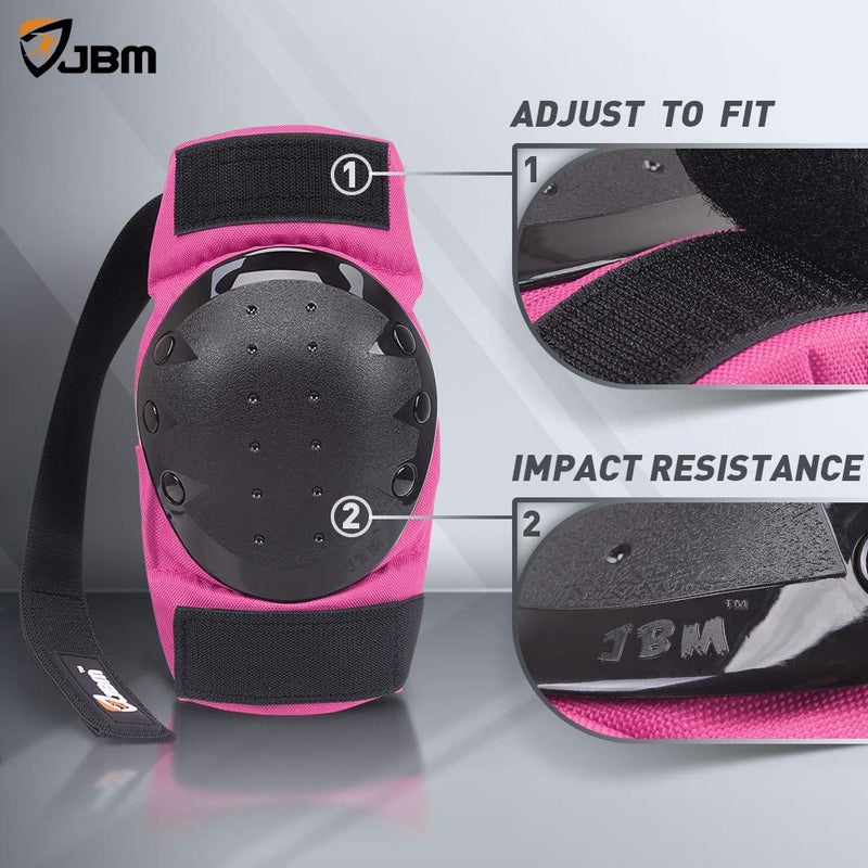 JBM Adult & Kids Knee Pads Elbow Pads and Wrist Guards for Inline Skating, Roller Skating, Skateboarding, Scootering - Image 3